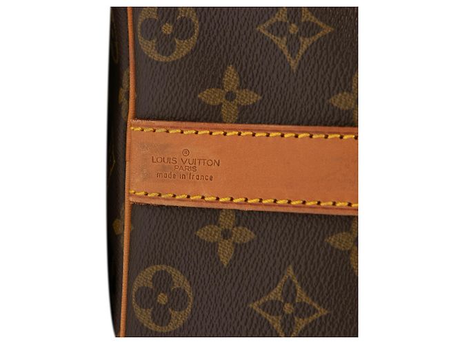 Louis Vuitton Marrone Monogram Keepall Bandouliere 50 - vista 5