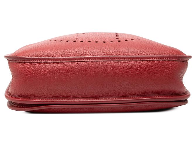Hermès Red Clemence Evelyne II PM Rosso Bordò - vista 3