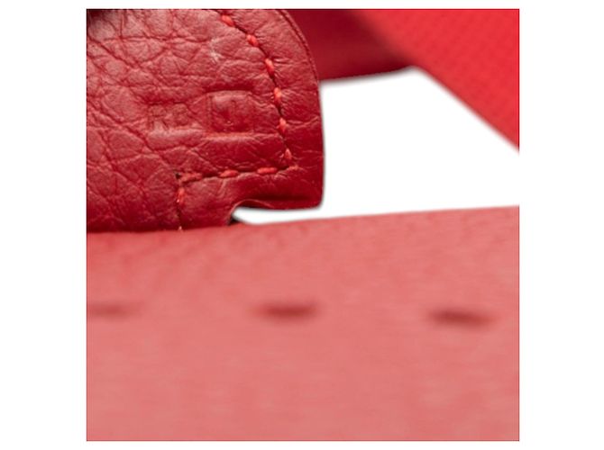 Hermès Red Clemence Evelyne II PM Rosso Bordò - vista 6