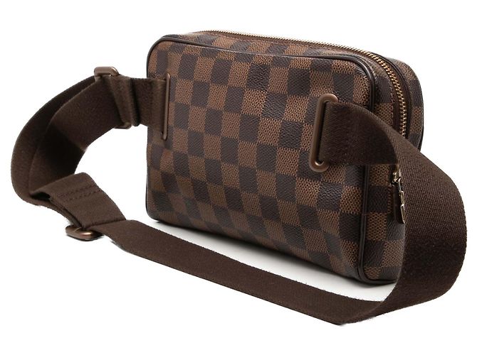 Marsupio Louis Vuitton Damier Ebene marrone Brooklyn - vista 3
