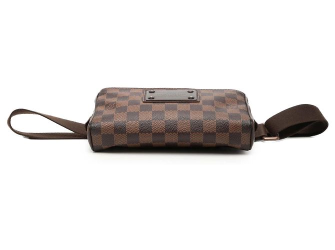 Marsupio Louis Vuitton Damier Ebene marrone Brooklyn - vista 4