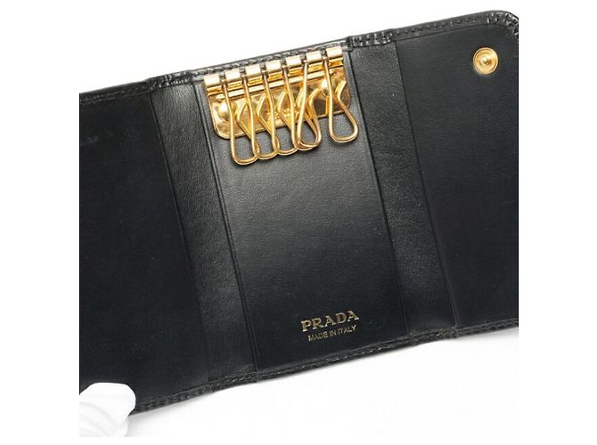 Prada Black Leather Keycase - view 6