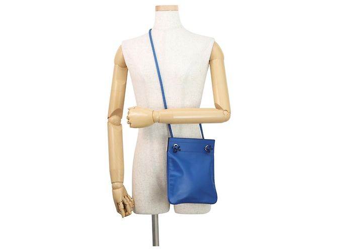 Hermès Borsa a Spalla Hermes Sac Aline Mini Blu - vista 4