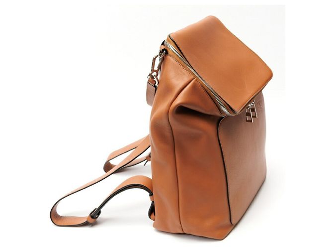 Zaino Loewe Goya in pelle marrone - vista 2