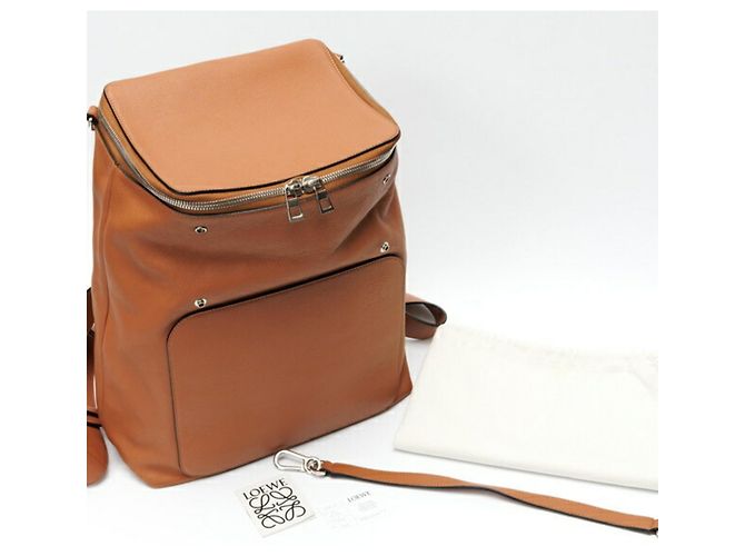 Zaino Loewe Goya in pelle marrone - vista 8