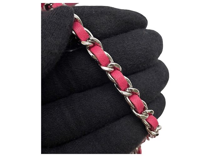 Borsa a Spalla Chanel Pink Matelassé Chain Rosa - vista 13