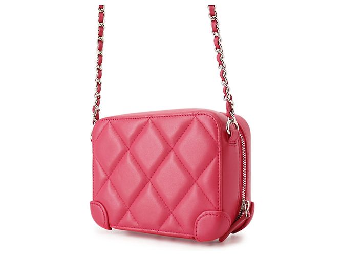Borsa a Spalla Chanel Pink Matelassé Chain Rosa - vista 2