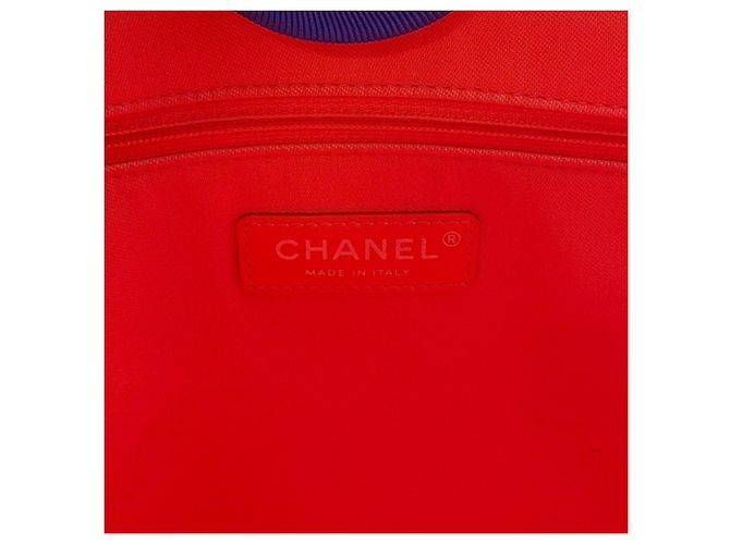 Borsa Tote Chanel Deauville Line Medium Arancione Porpora - vista 12