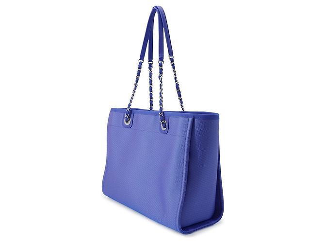 Borsa Tote Chanel Deauville Line Medium Arancione Porpora - vista 2