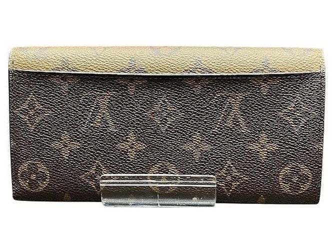 Louis Vuitton Monogram Portefeuille Emilie Long Wallet Castaño - vista 2