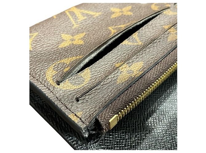 Louis Vuitton Monogram Portefeuille Emilie Long Wallet Castaño - vista 8