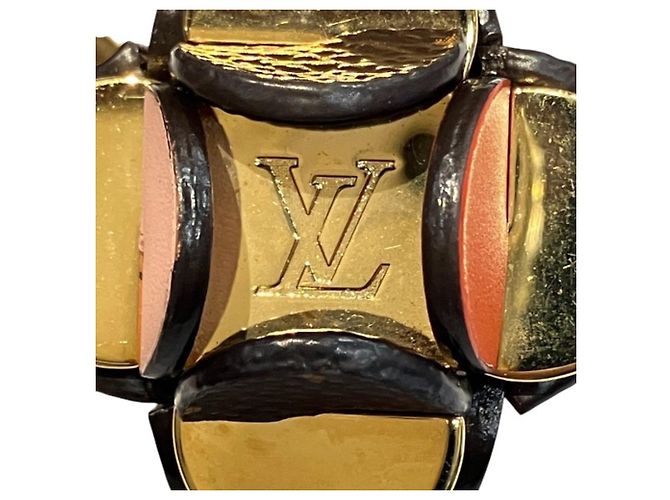 Portachiavi Monogram Portefeuille Flowering Louis Vuitton Multicolore D'oro - vista 3