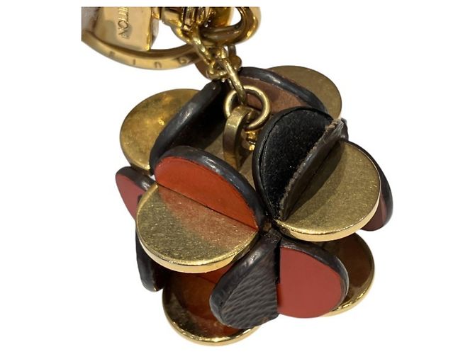 Portachiavi Monogram Portefeuille Flowering Louis Vuitton Multicolore D'oro - vista 7