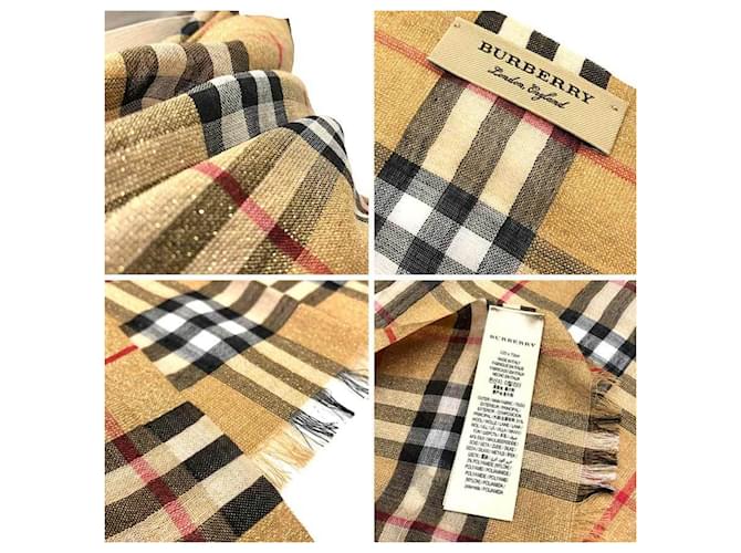 Sciarpa e scialle Burberry Check in beige - vista 3