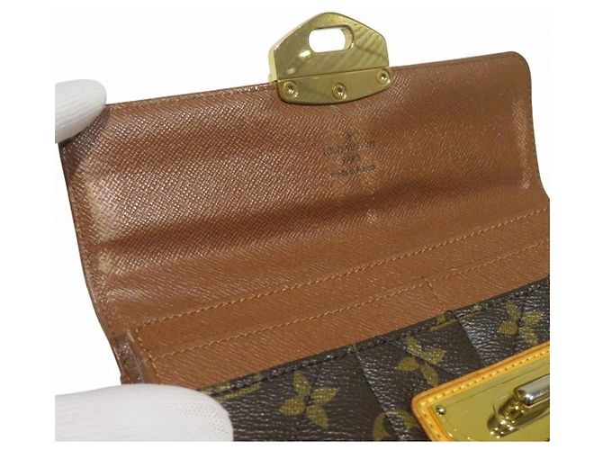 Louis Vuitton Monogram Portefeuille Sarah Etoile Long Wallet Marrone - vista 6