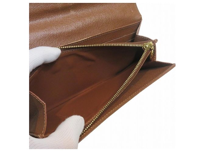 Louis Vuitton Monogram Portefeuille Sarah Etoile Long Wallet Marrone - vista 7
