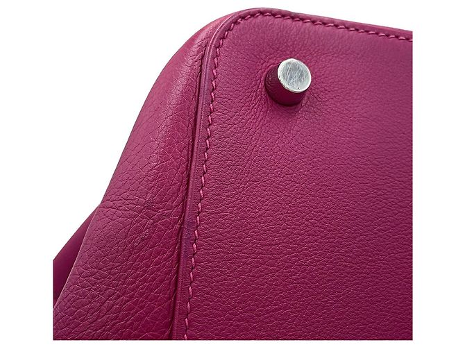 Hermès Borsa Hermes Toolbox 33 Magnolia Swift Rosa Porpora - vista 10