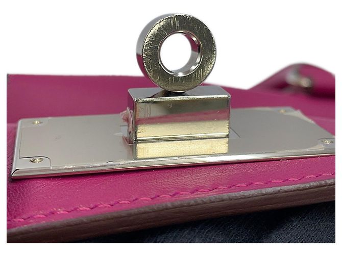 Hermès Borsa Hermes Toolbox 33 Magnolia Swift Rosa Porpora - vista 12