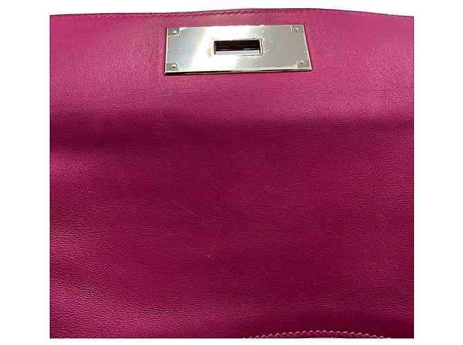 Hermès Borsa Hermes Toolbox 33 Magnolia Swift Rosa Porpora - vista 13