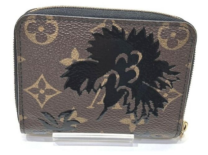 Porta-moedas Louis Vuitton Monogram Blossom Zippy Marrom Preto - vista 2