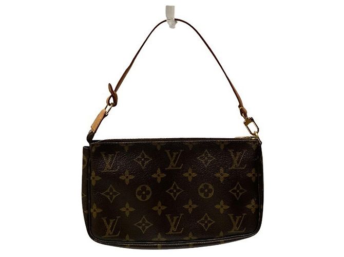 Borsa Louis Vuitton Monogram Pochette Accessoires Marrone - vista 2
