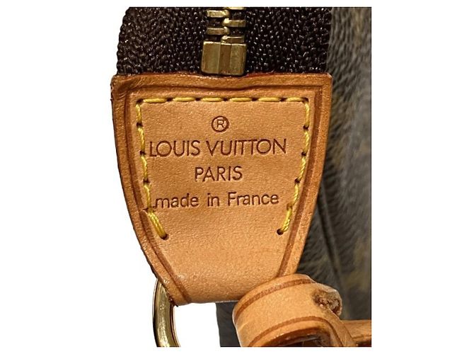 Borsa Louis Vuitton Monogram Pochette Accessoires Marrone - vista 4