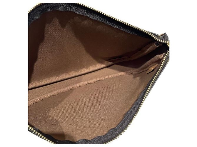 Borsa Louis Vuitton Monogram Pochette Accessoires Marrone - vista 7