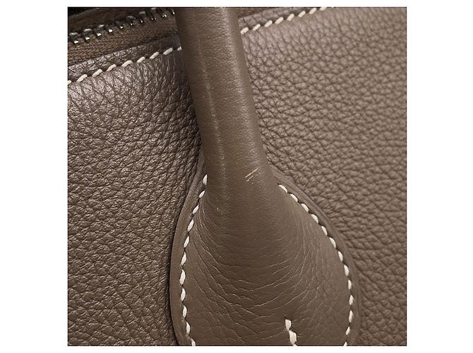 Hermès Borsa Hermes Bolide Relax 35 in Etoupe Gray Taupe - vista 11