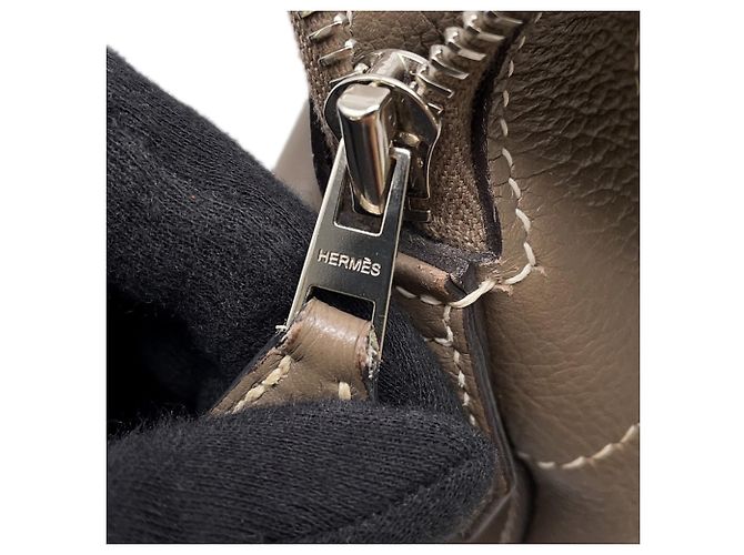 Hermès Borsa Hermes Bolide Relax 35 in Etoupe Gray Taupe - vista 14