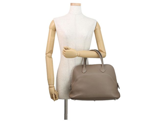 Hermès Borsa Hermes Bolide Relax 35 in Etoupe Gray Taupe - vista 4
