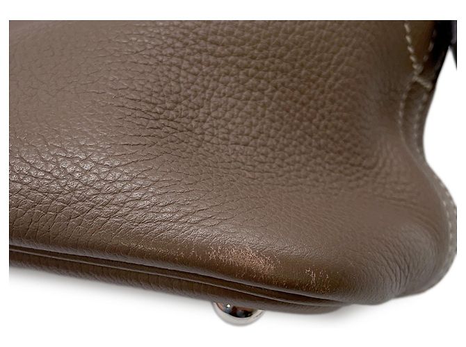 Hermès Borsa Hermes Bolide Relax 35 in Etoupe Gray Taupe - vista 6