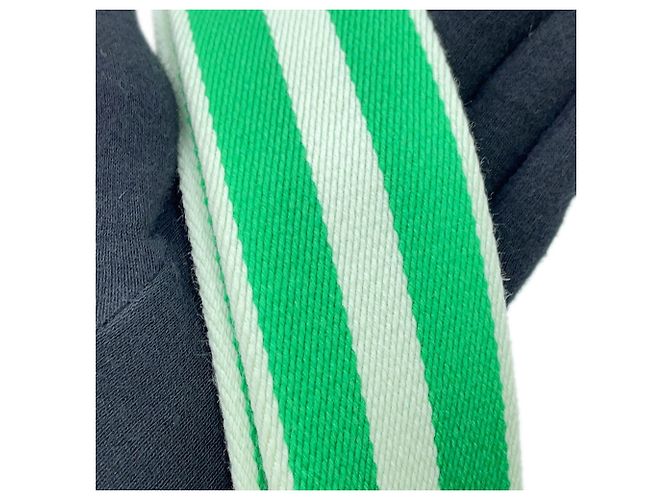 Borsa a tracolla Hermès Videpoche in pelle Togo Bianco Verde - vista 12