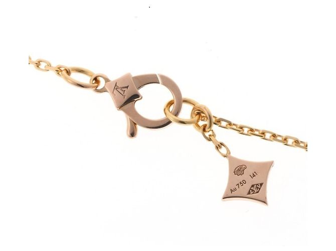 Collana con pendente Louis Vuitton LV Diamond Star D'oro - vista 8