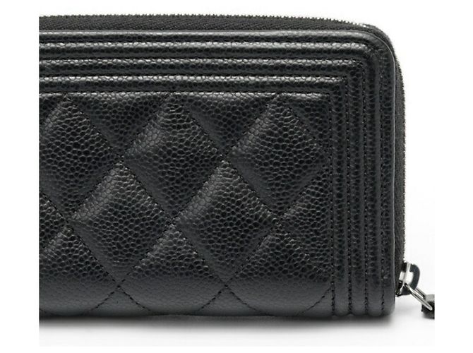 Monedero Chanel Boy con cremallera Negro - vista 2