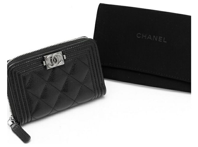 Monedero Chanel Boy con cremallera Negro - vista 8