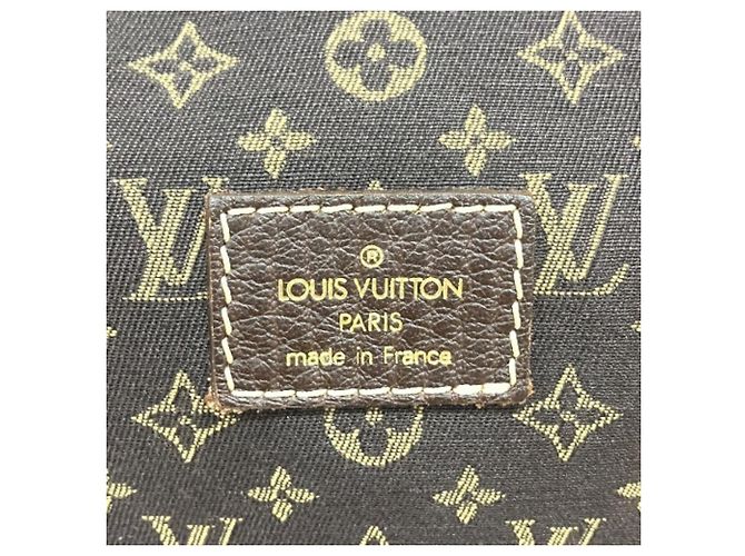 Borsa Louis Vuitton Monogram Mini Lin Saumur 30 Marrone - vista 4