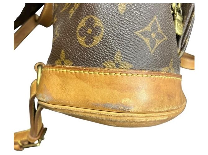 Zaino Louis Vuitton Monogram Montsouris MM Marrone - vista 7