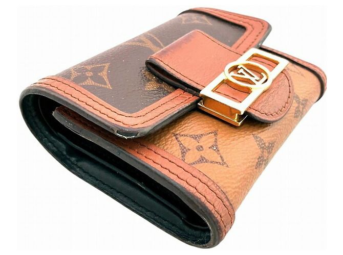 Portafoglio Tri-Fold Monogram Reverse Louis Vuitton Marrone - vista 9