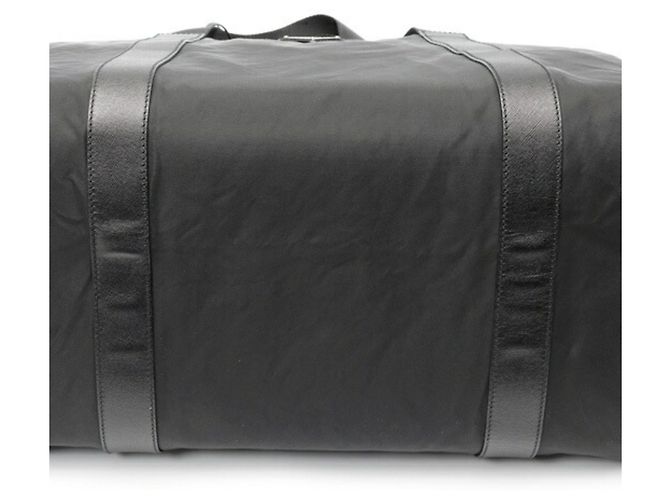 Borsa Boston in nylon e pelle Saffiano Prada Nero - vista 4