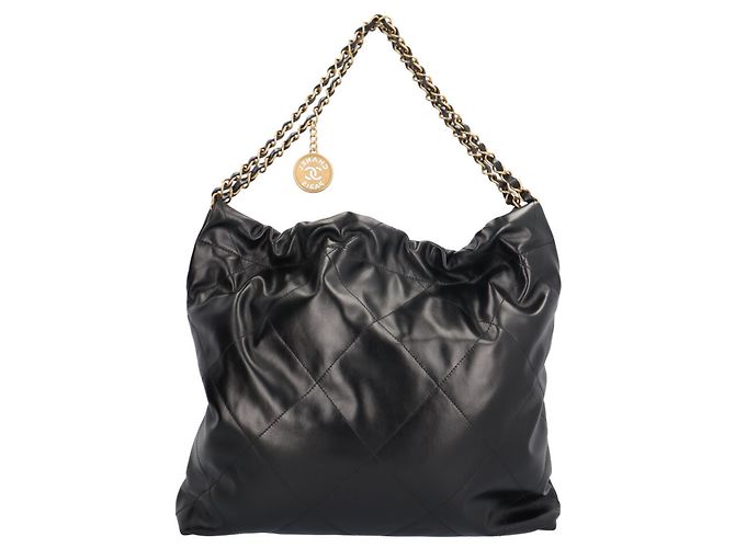 Borsa a Spalla Chanel 22 Small Nero - vista 3