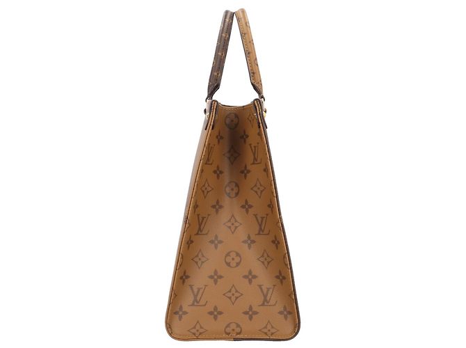 Borsa Tote Louis Vuitton OnTheGo MM Monogram Giant Marrone Multicolore Monogramma - vista 4