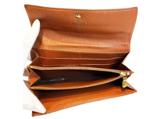 Sarah Cartera larga Louis Vuitton Monogram Castaño - vista 3