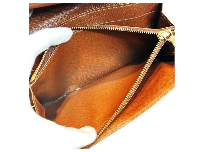 Sarah Cartera larga Louis Vuitton Monogram Castaño - vista 6