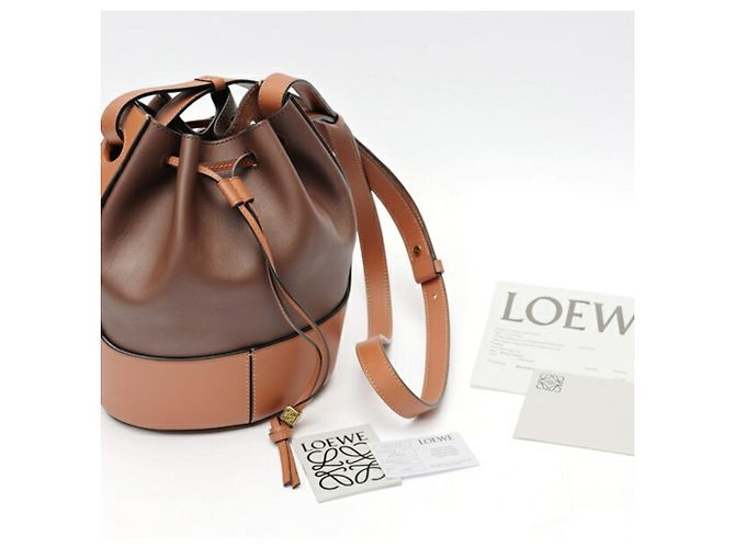 Borsa a tracolla Loewe Balloon Bag Small Marrone - vista 7