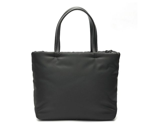 Bolso Tote de Nylon Negro Prada - vista 3