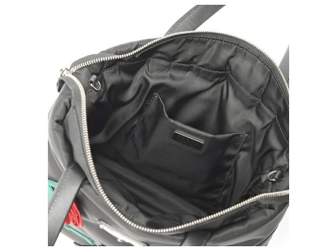 Bolso Tote de Nylon Negro Prada - vista 6