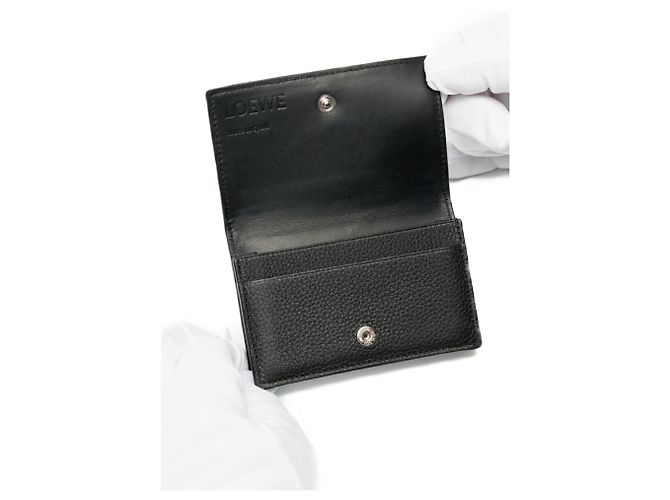 Loewe Kartenetui aus schwarzem Leder - Ansicht 4