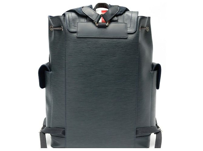 Zaino Louis Vuitton Christopher PM Blu navy - vista 3