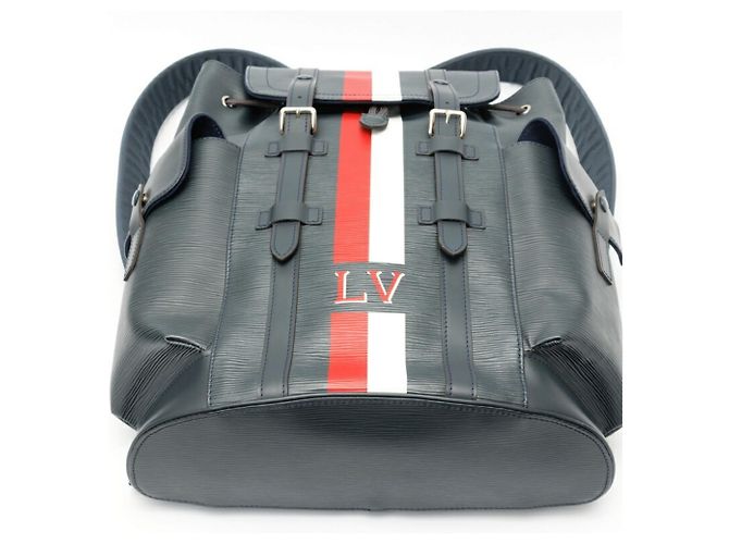 Zaino Louis Vuitton Christopher PM Blu navy - vista 4