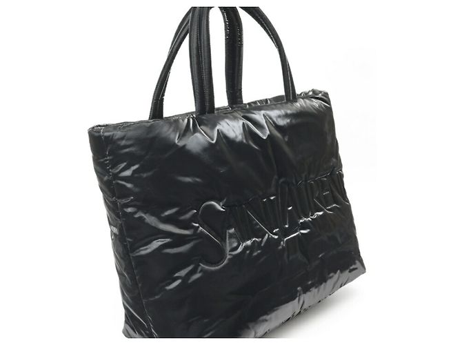 Borsa Tote Puffer Ampia Saint Laurent Nero - vista 2